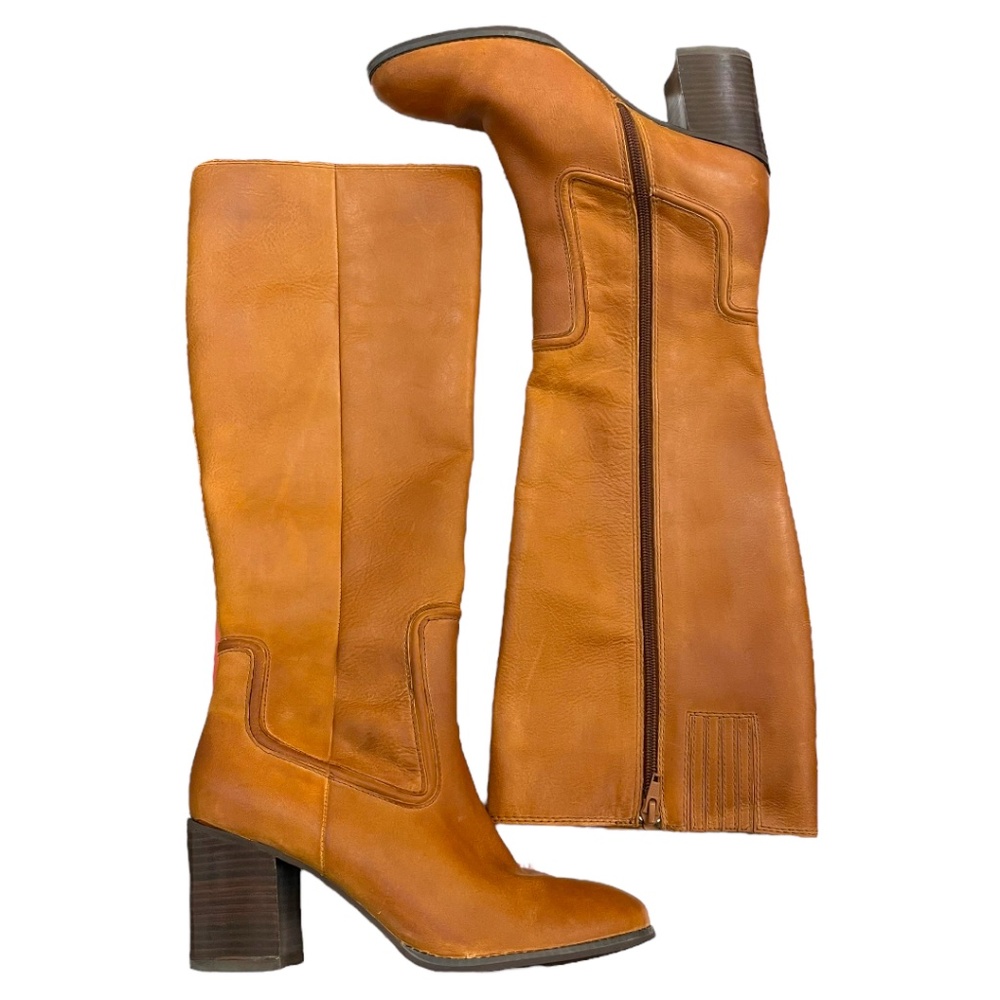 SEYCHELLES Tall Knee Hight Leather boot in Whiskey Tan Women’s 7.5